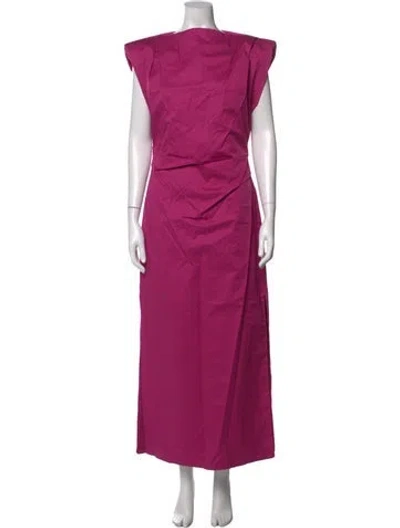 Pre-owned Acler Bateau Neckline Long Dress In Purple