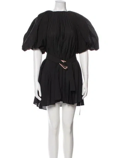 Pre-owned Acler Bateau Neckline Mini Dress In Black