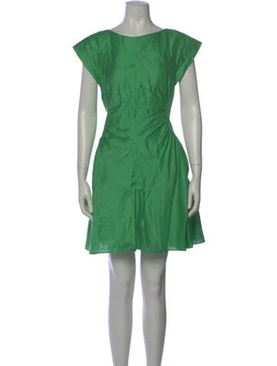 Pre-owned Acler Bateau Neckline Mini Dress In Green