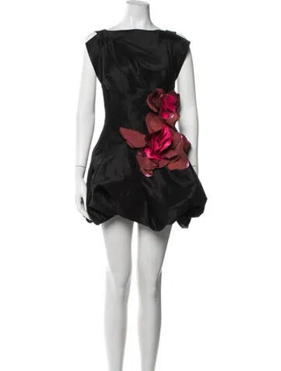 Pre-owned Acler Bateau Neckline Mini Dress W/ Tags In Black