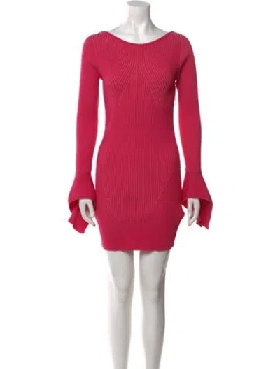 Pre-owned Acler Bateau Neckline Mini Dress W/ Tags In Pink