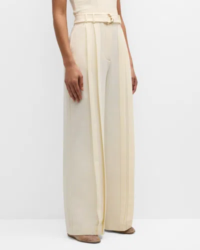 Acler Beckett Pleated Pants In Almond