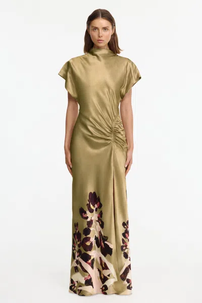 Acler Beckford Maxi Dress In Gold