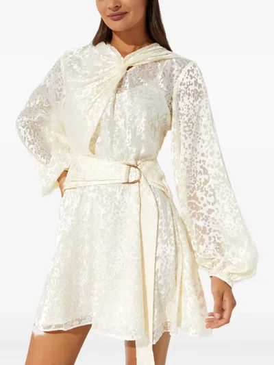 Acler Belt-detail Mini Dress In White