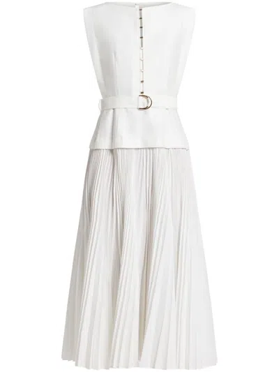 Acler Belted Dress In White