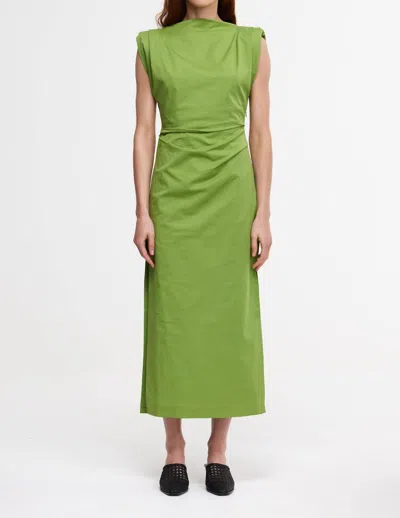 Acler Bepton Midi Dress In Leaf Green