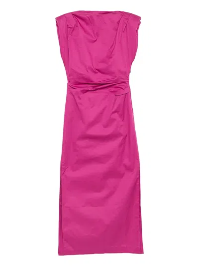 Acler Bepton Midi Dress In Pink