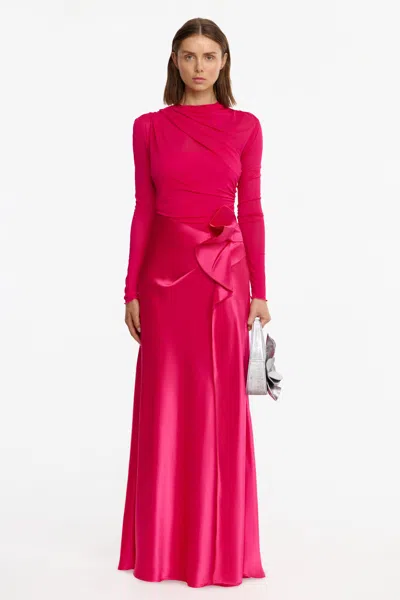 Acler Bettyhill Maxi Dress In Pink