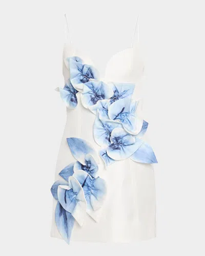 Acler Bilbo Mini Dress In Ivory Midnight In Multi