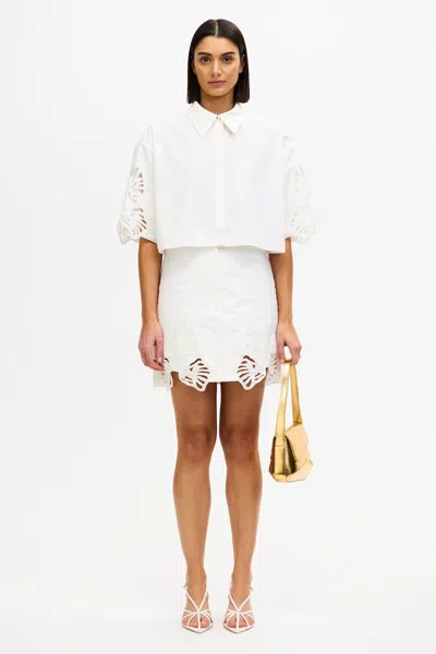 Acler Blairhall Mini Skirt In White