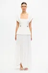 Acler Bollow Maxi Dress In White