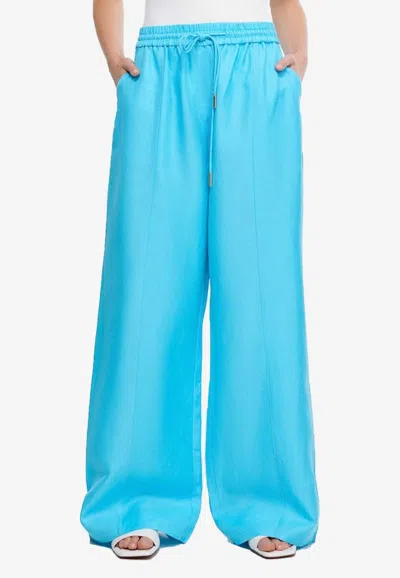 Acler Bonython Drawstring Pants In Blue