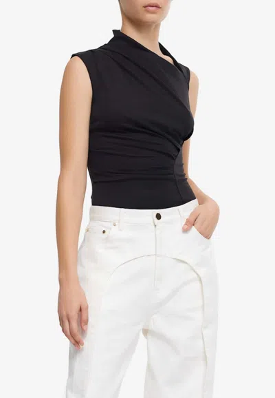 Acler Boothby Draped Top In Black