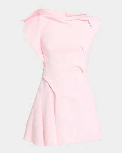 Acler Borra Sculptural Mini Dress In Yellow