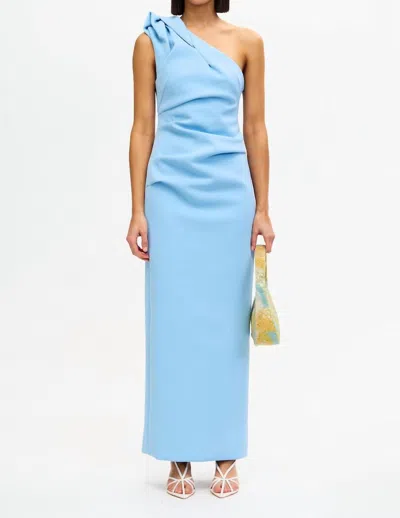 Acler Bracora One-shoulder Maxi Dress In Blue
