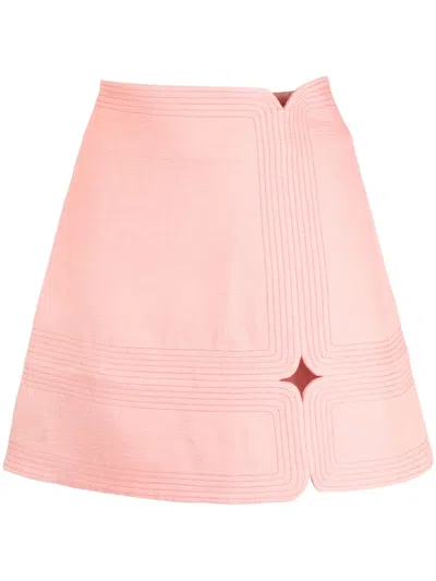 Acler Briar Cut-out Miniskirt In Pink