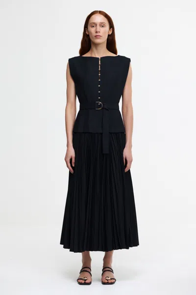 Acler Brindley Midi Dress In Black