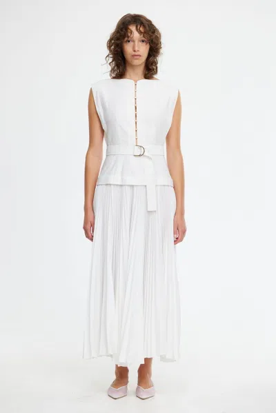 Acler Brindley Midi Dress In White