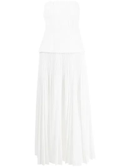 Acler Bristol Strapless Dress In White