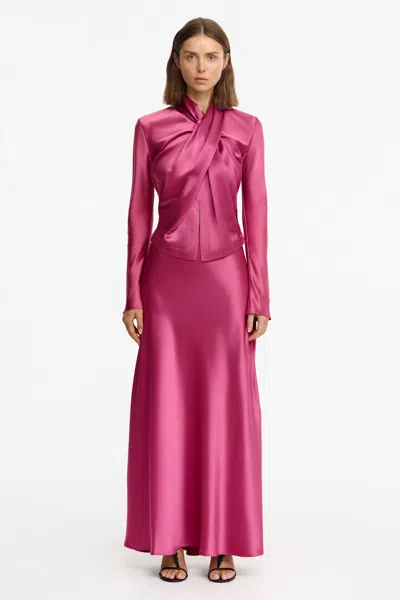 Acler Brosa Maxi Skirt In Pink