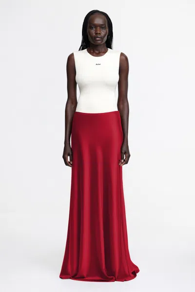 Acler Brosa Maxi Skirt In Red