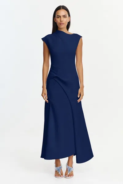 Acler Burbank Maxi Dress In Blue