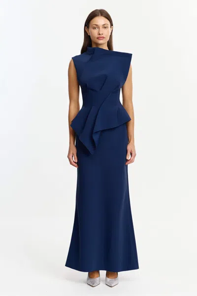 Acler Burbank Maxi Skirt In Blue