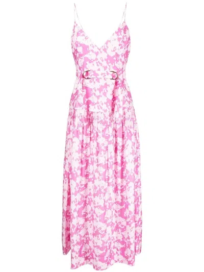 Acler Busby Open-back Sleeveless Dress In Pink