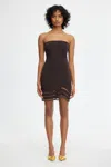 Acler Carbrook Mini Dress In Brown