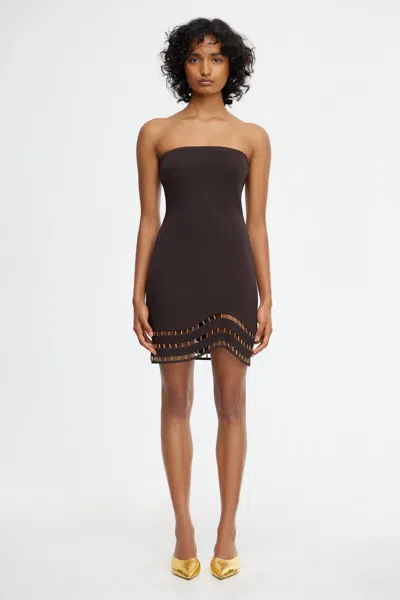 Acler Carbrook Mini Dress In Brown