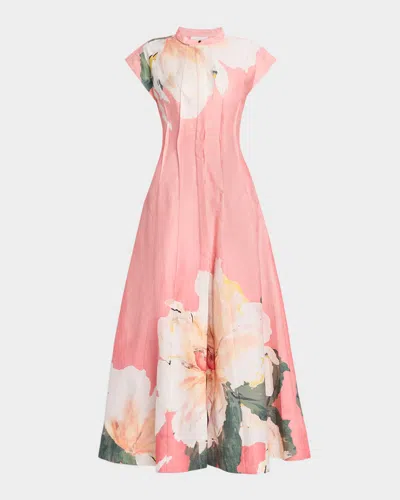 Acler Carrhil Floral Maxi Dress In Pink