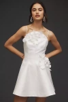 Acler Castleford 3d Floral Fit & Flare Mini Dress In White