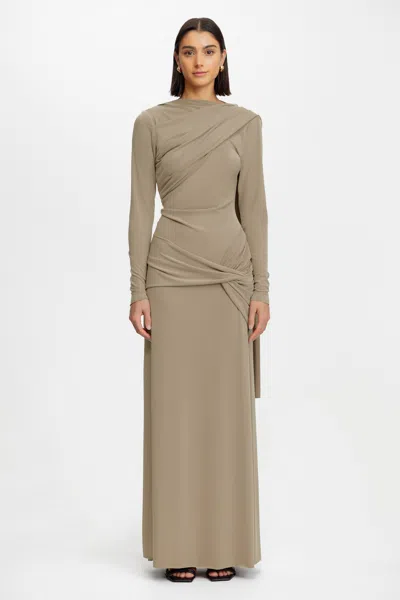 Acler Catherinson Maxi Dress In Gray