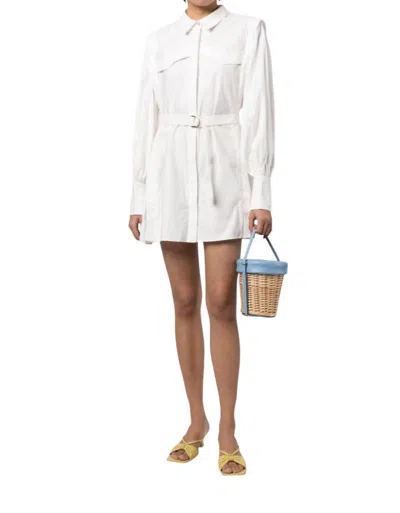 Acler Caughley Dress In Ivory In Animal Print