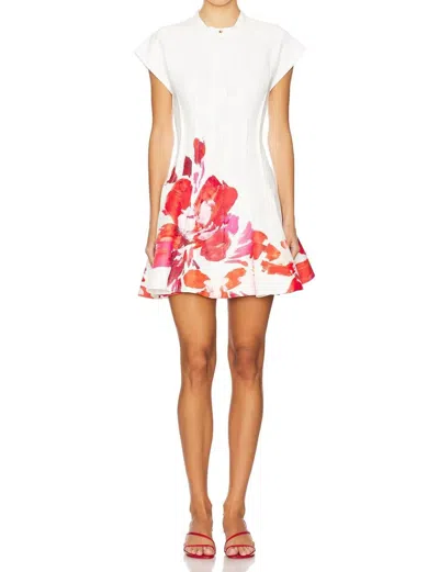 Acler Chapelhill Mini Dress In Wildberry Bloom In Multi