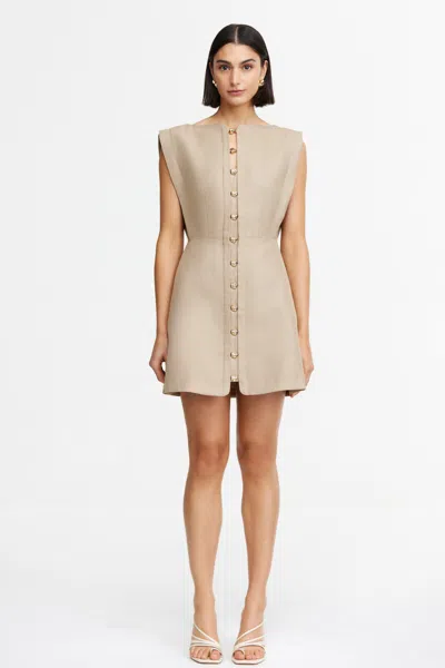 Acler Cinderford Mini Dress In Brown