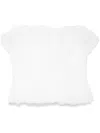 Acler Clements Strapless Frilled Top In White