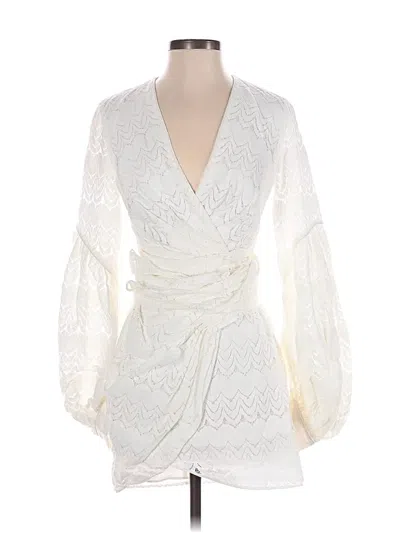 Pre-owned Acler Cocktail Dress In White