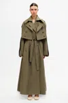 Acler Conford Trench In Brown