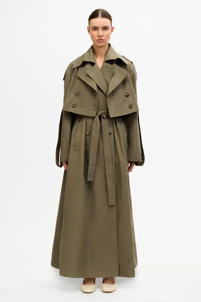 Acler Conford Trench In Brown