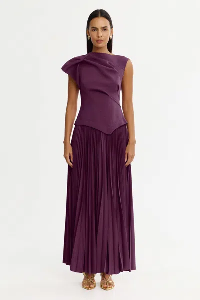 Acler Cornmore Midi Dress In Purple