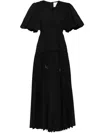 Acler Cotton Long-dress In Schwarz