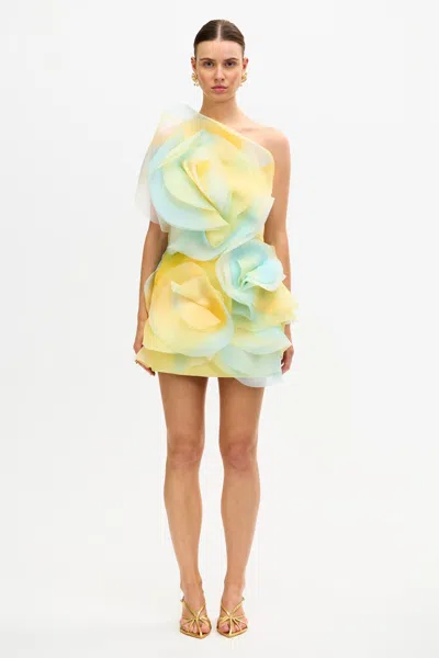 Acler Cotwall Mini Dress In Yellow