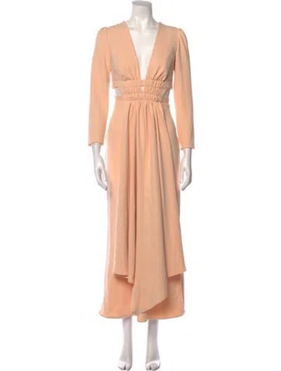 Pre-owned Acler Cowl Neck Long Dress In Pink