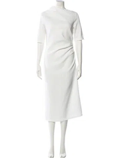 Pre-owned Acler Cowl Neck Long Dress In White
