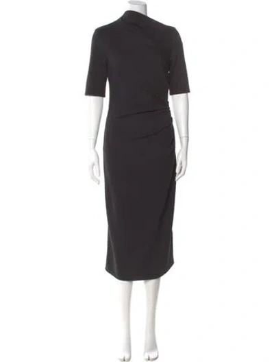 Pre-owned Acler Cowl Neck Midi Length Dress In Gray