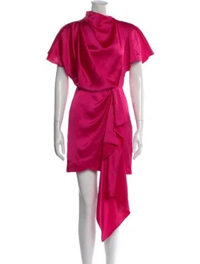 Pre-owned Acler Cowl Neck Mini Dress In Pink