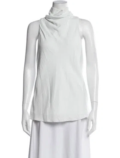 Pre-owned Acler Cowl Neck Sleeveless Top In White