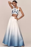 Acler Cragiburne Ombre A-line Maxi Skirt In Blue