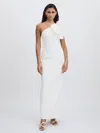 Acler Wynyard One-shoulder Maxi Dress In White